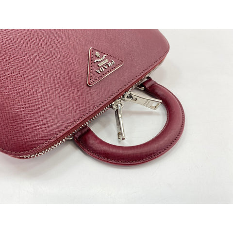 PRADA Handbag leather Red WS33049