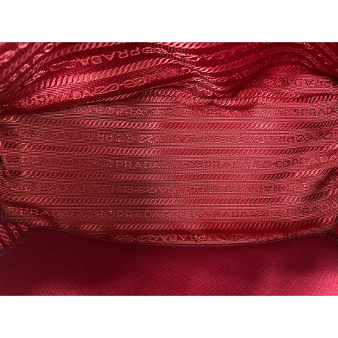 PRADA Handbag leather Red WS33049