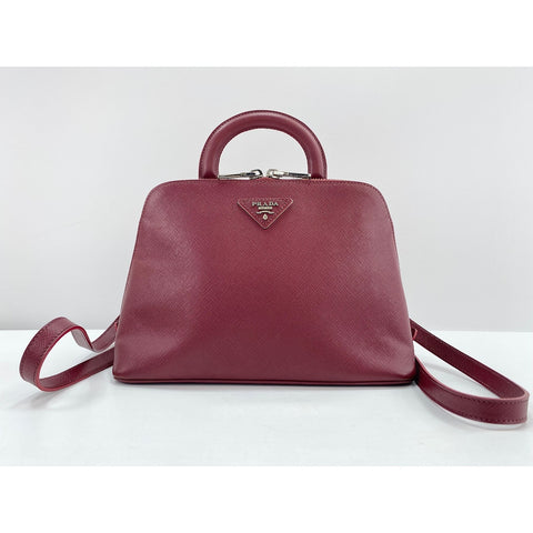 PRADA Handbag leather Red WS33049