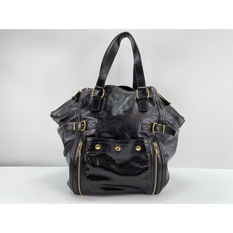 YVES SAINT LAURENT Downtown Shoulder Bag enamel Brown WS33050
