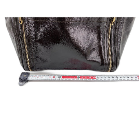 YVES SAINT LAURENT Downtown Shoulder Bag enamel Brown WS33050