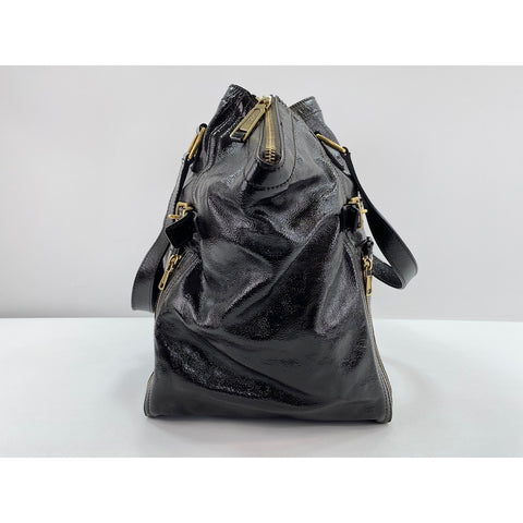 YVES SAINT LAURENT Downtown Shoulder Bag enamel Brown WS33050