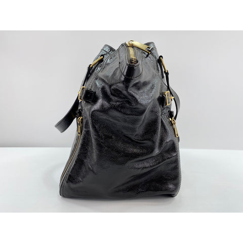 YVES SAINT LAURENT Downtown Shoulder Bag enamel Brown WS33050