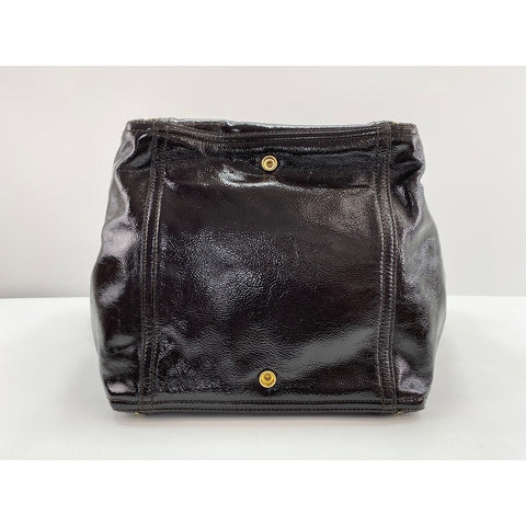 YVES SAINT LAURENT Downtown Shoulder Bag enamel Brown WS33050
