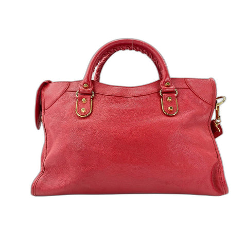 BALENCIAGA Classic Metallic Edge Shoulder Bag leather Red WS33054