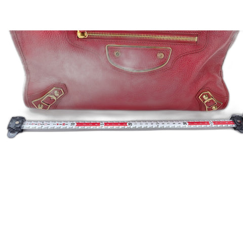 BALENCIAGA Classic Metallic Edge Shoulder Bag leather Red WS33054