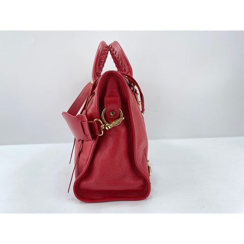 BALENCIAGA Classic Metallic Edge Shoulder Bag leather Red WS33054
