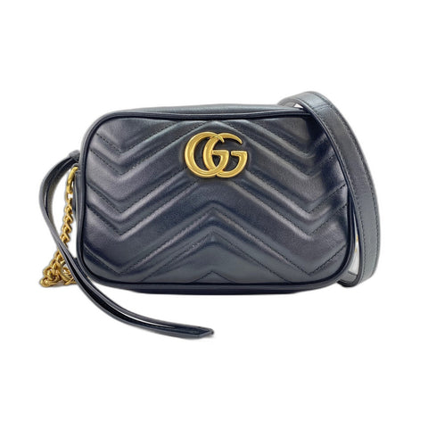 GUCCI GG Marmont Shoulder Bag leather black WS33059