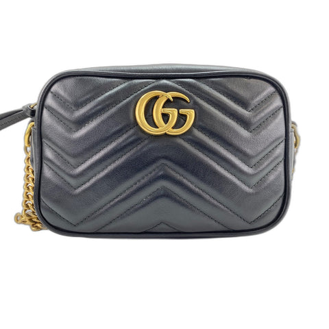 GUCCI GG Marmont Shoulder Bag leather black WS33059
