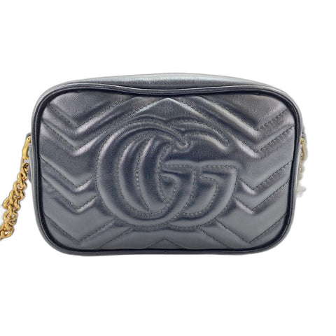 GUCCI GG Marmont Shoulder Bag leather black WS33059