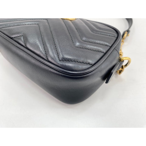 GUCCI GG Marmont Shoulder Bag leather black WS33059