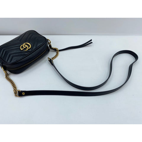 GUCCI GG Marmont Shoulder Bag leather black WS33059