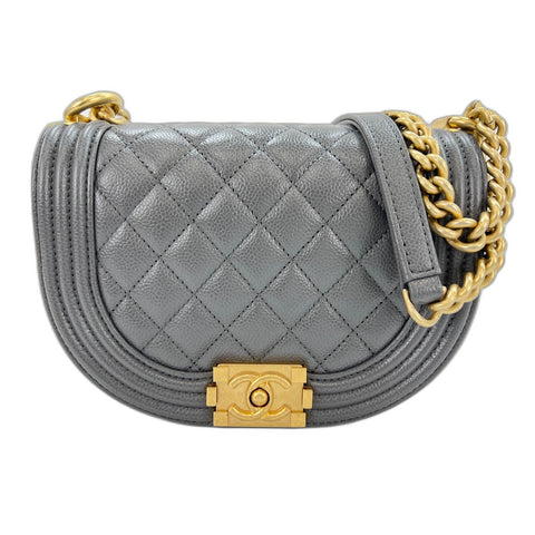 CHANEL Boy chanel Shoulder Bag gray WS33063