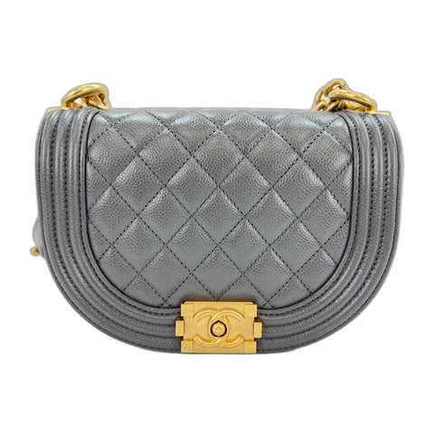 CHANEL Boy chanel Shoulder Bag gray WS33063