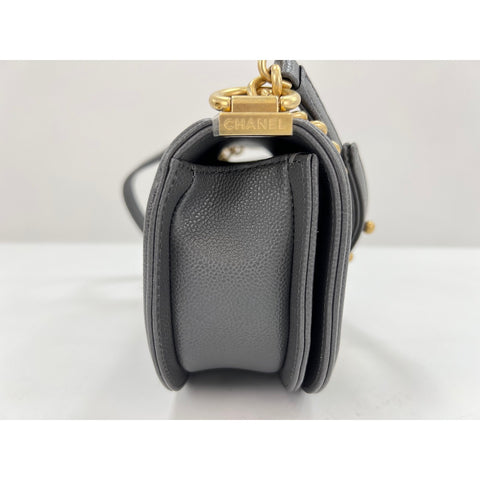CHANEL Boy chanel Shoulder Bag gray WS33063