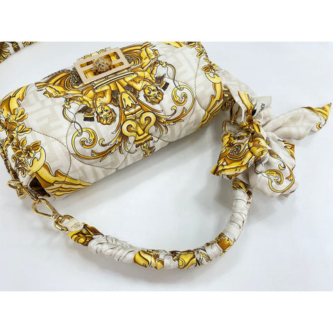 FENDI x Versace Fender Bucket Shoulder Bag silk yellow WS33065