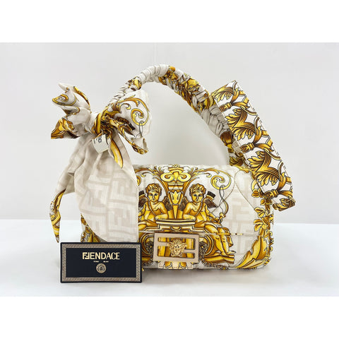 FENDI x Versace Fender Bucket Shoulder Bag silk yellow WS33065