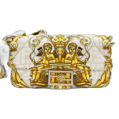FENDI x Versace Fender Bucket Shoulder Bag silk yellow WS33065