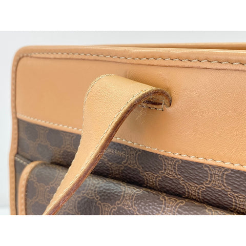 CELINE Shoulder Bag PVC Brown WS33068