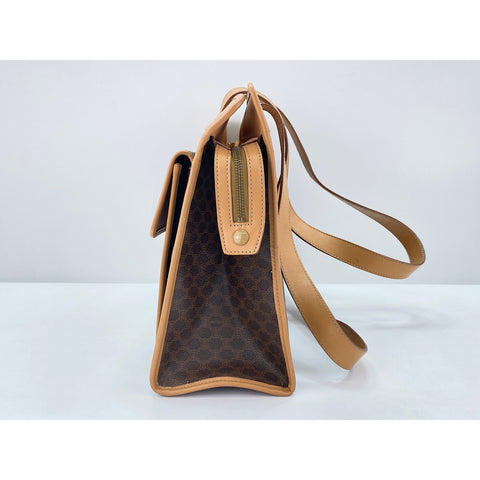 CELINE Shoulder Bag PVC Brown WS33068