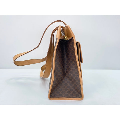 CELINE Shoulder Bag PVC Brown WS33068