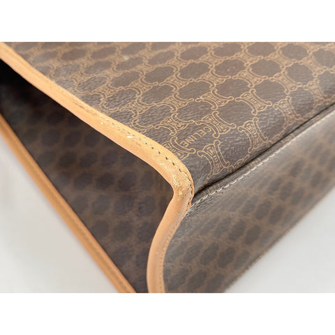 CELINE Shoulder Bag PVC Brown WS33068