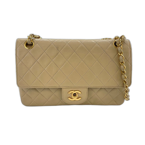 CHANEL Matrasse Shoulder Bag lambskin beige WS33070