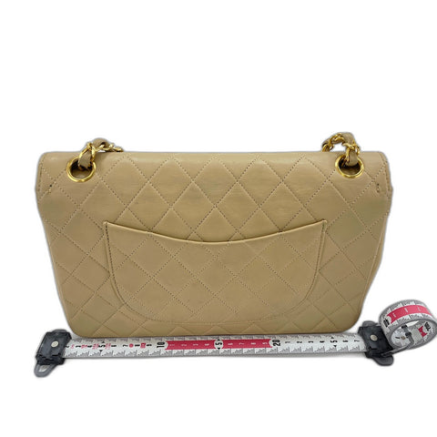 CHANEL Matelasse Shoulder Bag lambskin beige WS33070