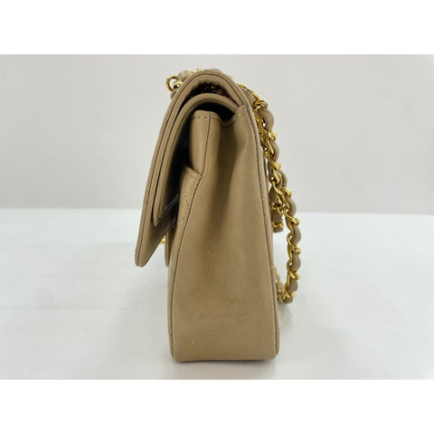 CHANEL Matrasse Shoulder Bag lambskin beige WS33070