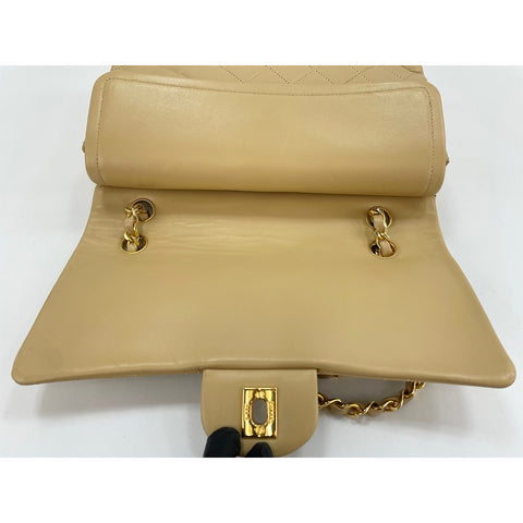 CHANEL Matelasse Shoulder Bag lambskin beige WS33073
