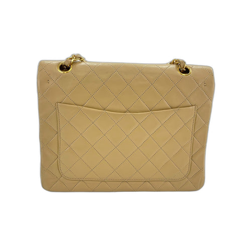 CHANEL Matelasse Shoulder Bag lambskin beige WS33073