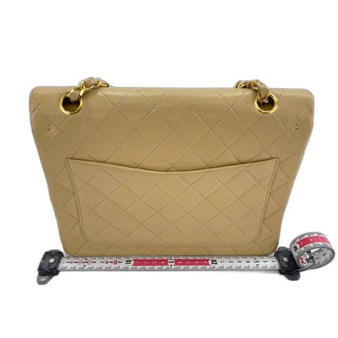 CHANEL Matelasse Shoulder Bag lambskin beige WS33073