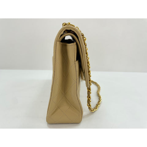 CHANEL Matelasse Shoulder Bag lambskin beige WS33073