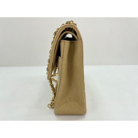 CHANEL Matelasse Shoulder Bag lambskin beige WS33073