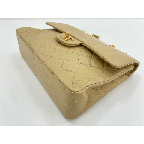 CHANEL Matelasse Shoulder Bag lambskin beige WS33073