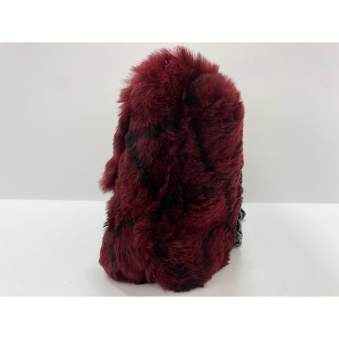CHANEL Shoulder Bag fur Red WS33077