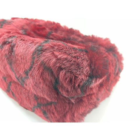 CHANEL Shoulder Bag fur Red WS33077