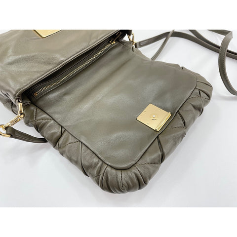 LOEWE Goya Puffer Shoulder Bag leather green WS33082