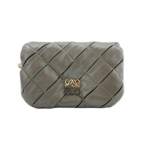 LOEWE Goya Puffer Shoulder Bag leather green WS33082