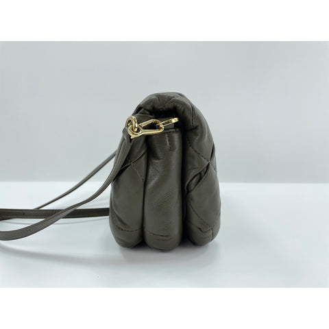 LOEWE Goya Puffer Shoulder Bag leather green WS33082