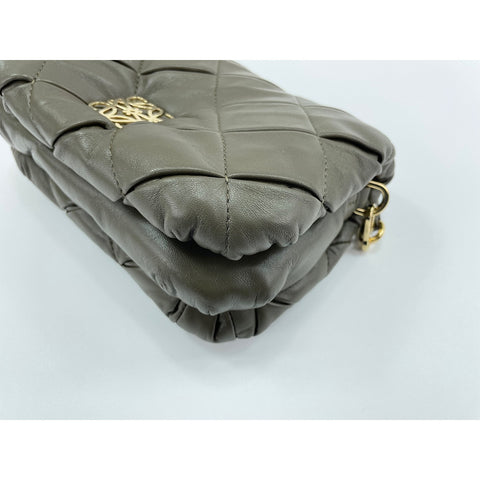LOEWE Goya Puffer Shoulder Bag leather green WS33082