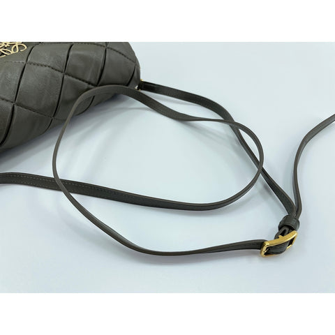 LOEWE Goya Puffer Shoulder Bag leather green WS33082