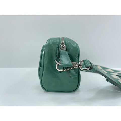PRADA Nappa Antique Shoulder Bag leather green WS33083