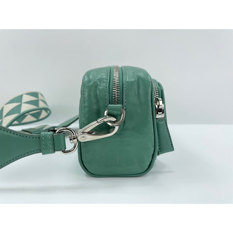 PRADA Nappa Antique Shoulder Bag leather green WS33083