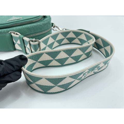 PRADA Nappa Antique Shoulder Bag leather green WS33083