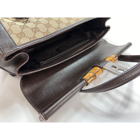 GUCCI Bamboo Handbag Brown WS33084