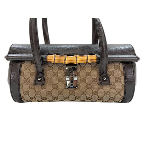 GUCCI Bamboo Handbag Brown WS33084