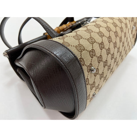 GUCCI Bamboo Handbag Brown WS33084
