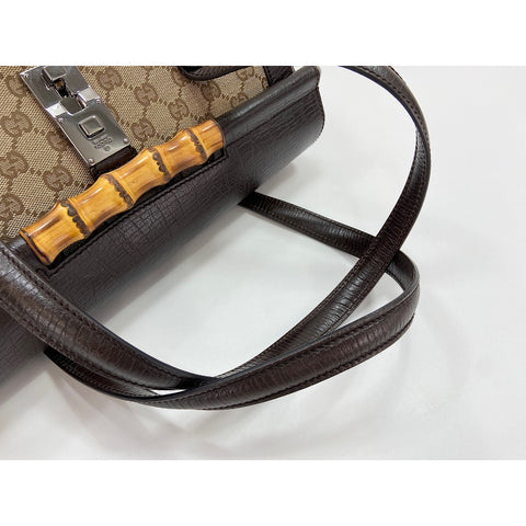 GUCCI Bamboo Handbag Brown WS33084