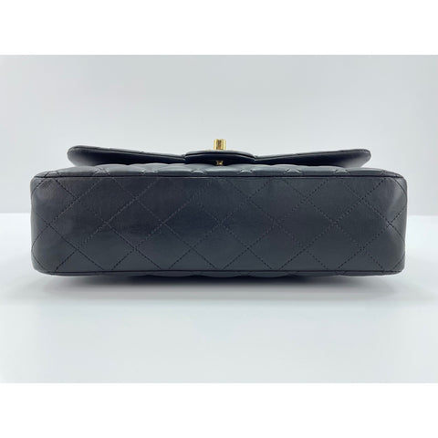 CHANEL Mattasse double flap Shoulder Bag lambskin black WS33087